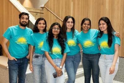 Student participants at the Data For Good Hackathon